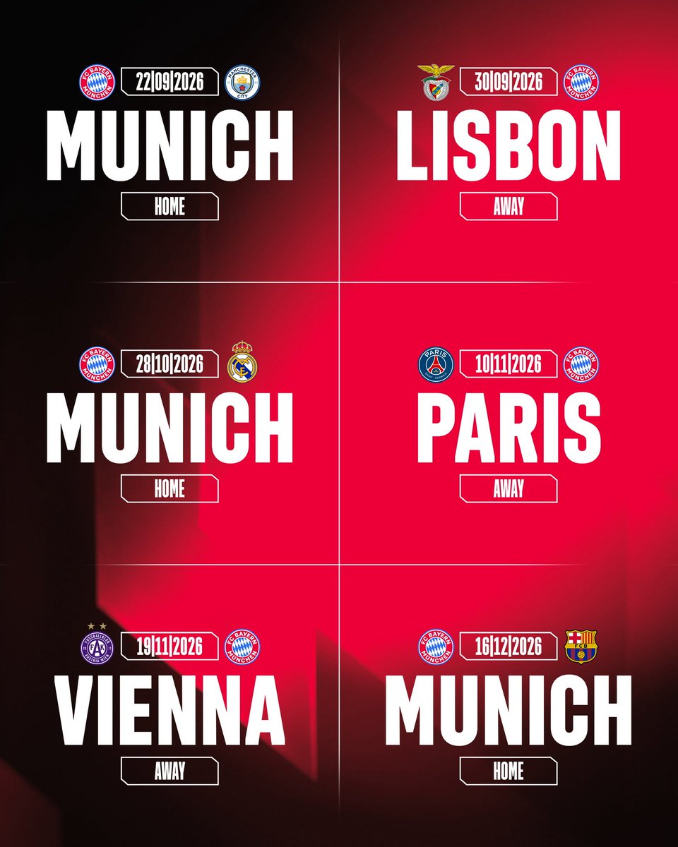 FCBfrauen's tweet photo. 🗓️ Unsere Spiele in der Ligaphase der #UWCL wurden zeitgenau terminiert! 💫 
 
🎟️ Tickets für die Partien können bereits angefragt werden!  ℹ️ Alle Infos: https://t.co/LRCDahMQlY https://t.co/BrFFf6jf6H