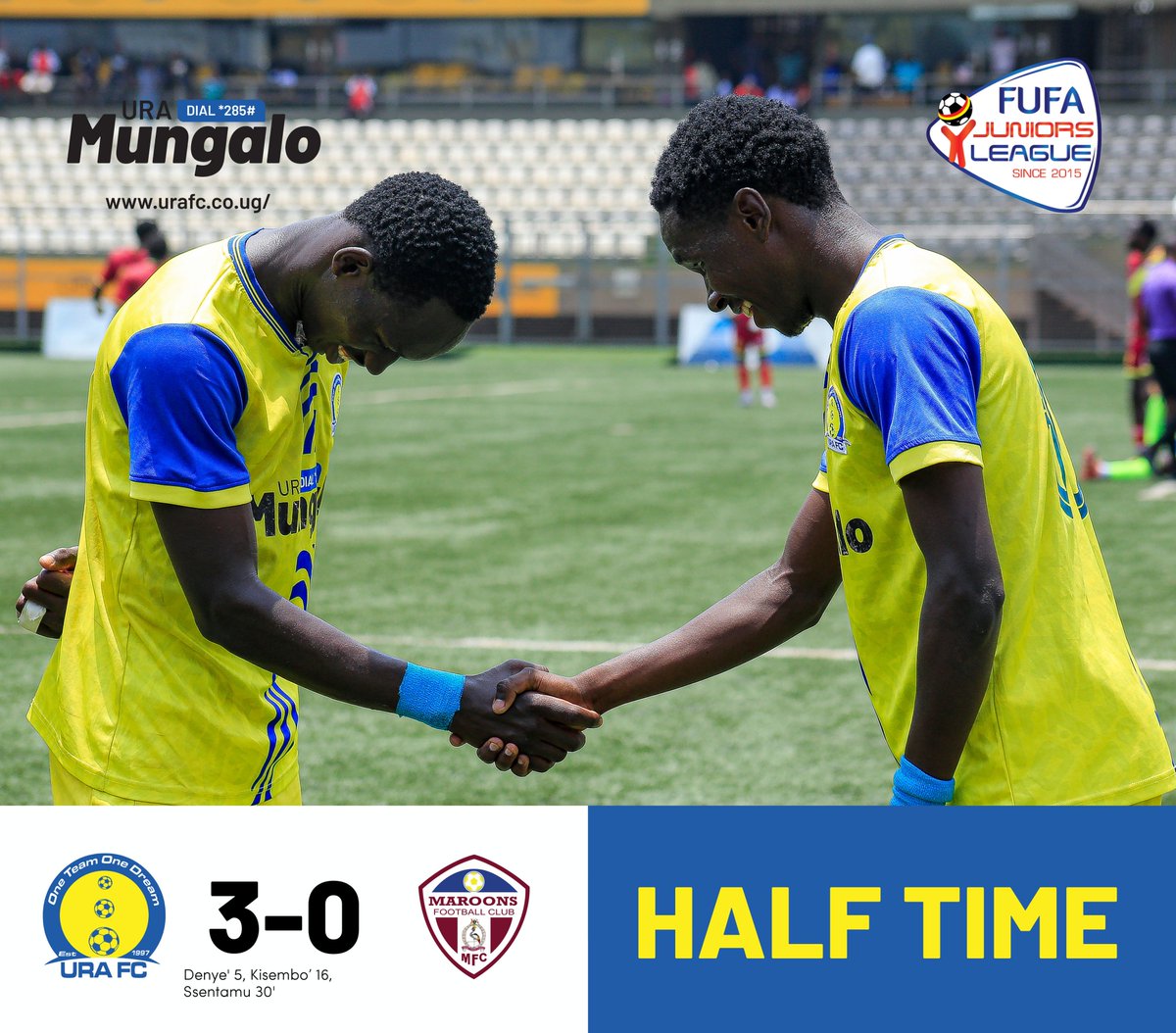 URAFC_Official's tweet photo. #FJL: The Junior Tax Collectors are in the comfortable lead at the break!
#URAFC | #URAFCJT | #OneTeamOneDream https://t.co/2Xf5enEAGm