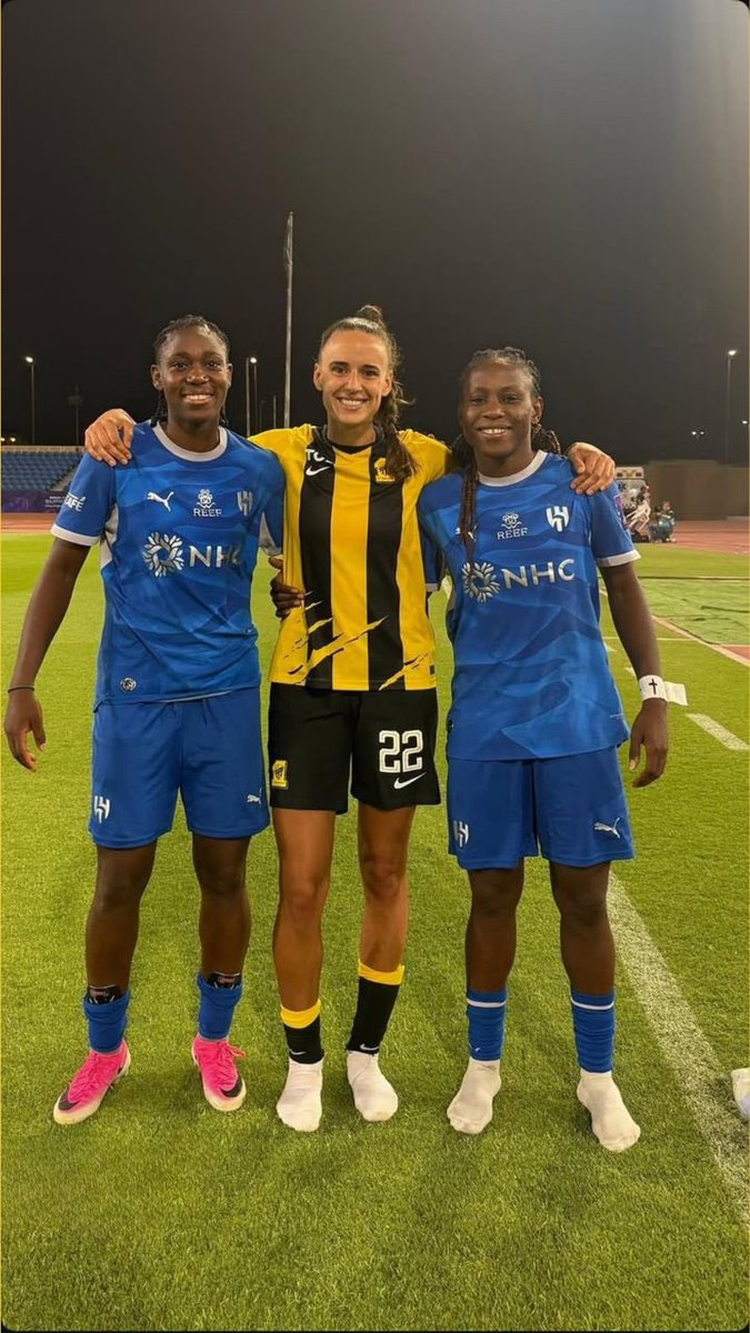 Superfalconshow's tweet photo. Oshoala, Plumptre and Ucheibe 👸things we love to see 👏 

#themtnsuperfalconsshow #thisisnaija #wherefootballlives https://t.co/lQ97lCREds