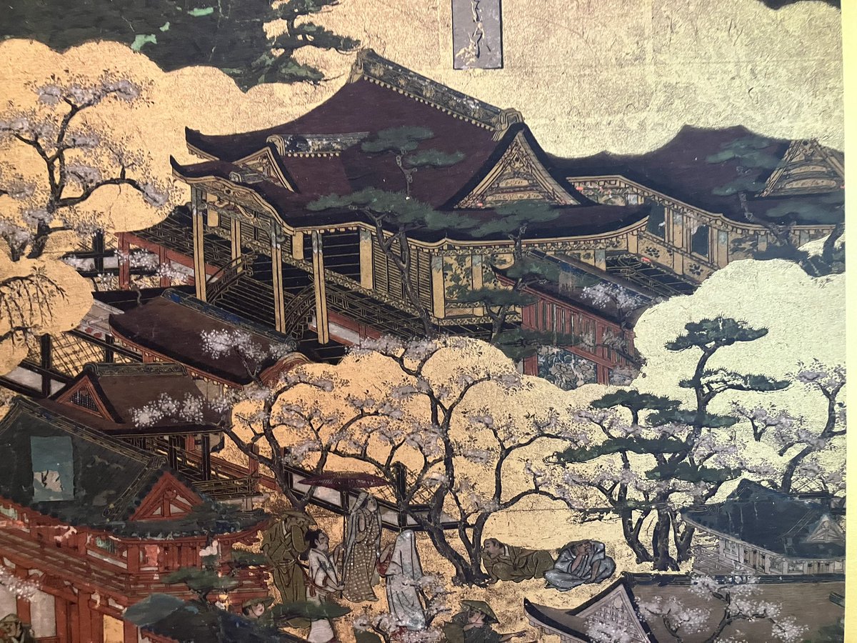 yosuke_saku's tweet photo. 岩佐又兵衛の描く豊国廟。

市中は洛中洛外図の中で最もヒャッハーしてるけど、その構図選びには光るものがある。
あ、だから国宝かw https://t.co/Dej3c4Yga0