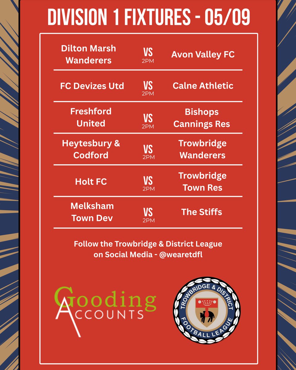 WeAreTDFL's tweet photo. Division 1 Fixtures for today 👇

#WeAreTDFL 🏆 https://t.co/RwL6rQC8CW