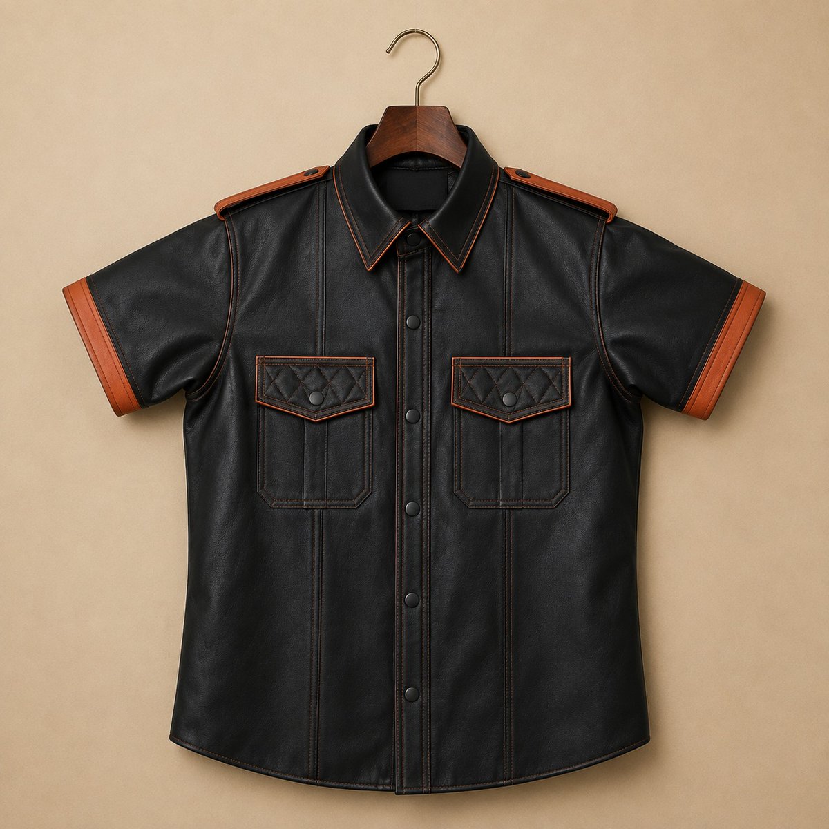 TrinityVoldw's tweet photo. Leather Half-Sleeve Shirt — Bold style. Timeless attitude. Effortlessly stand out with a rugged, modern look. Perfect with jeans or boots for confident, statement-making outfits. DM for custom sizing and orders. https://t.co/7Cp0v5ylkI