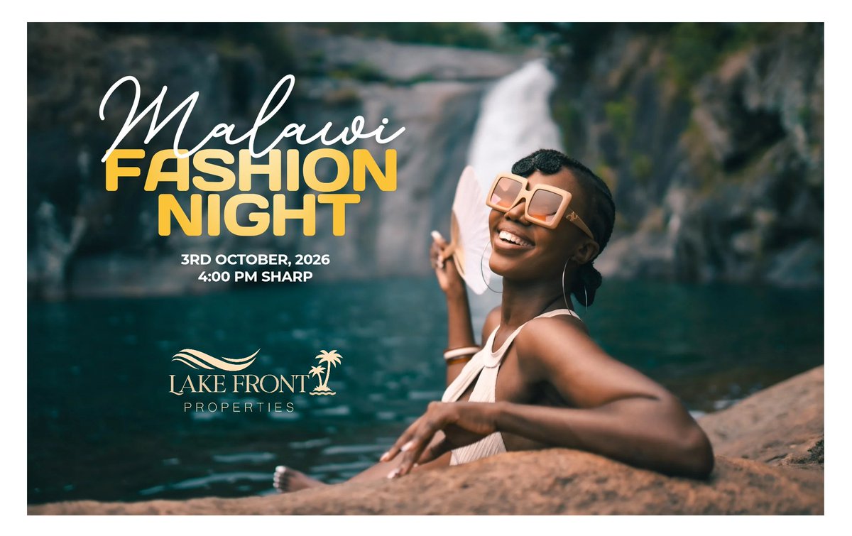 Kimofdiamonds's tweet photo. Fashion Runway with a setting sunset on Lake Malawi with 7 Malawian fashion designers,  1 Stylist, 2 live artist &amp; DJ performances...&amp; more!

Happening in Mangochi at Lakefront  Properties,  3rd October 📍

Tickets on @VwazaMusic
https://t.co/eXqLRWU8F1 https://t.co/p3wb6USteu