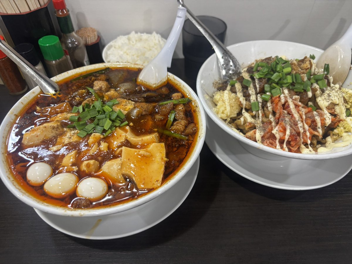 Chappynidas1123's tweet photo. 狭山ヶ丘分店最後の笑店スタ満と汁なし
とても美味しかったです！新天地でも頑張ってください　食べに行きます！ https://t.co/hXraaBm9gI