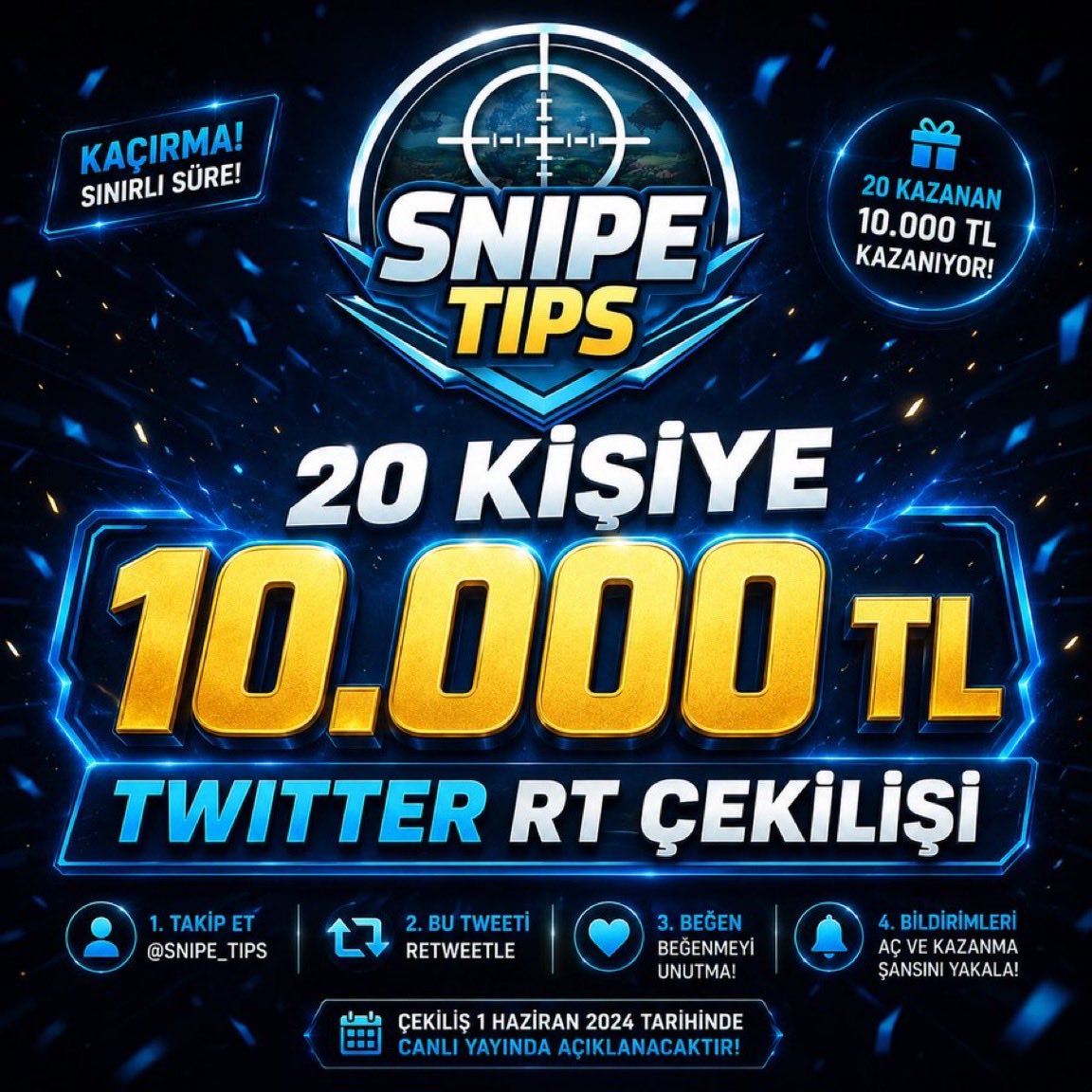 snipetips's tweet photo. Bu Tweet’i RT yapıp takip eden 20 kişiye 10.000₺ ödül! 💰🔥

10,000₺ prize for 20 people who RT this Tweet &amp; follow! 💰🔥

Telegram ;

https://t.co/Pz8AQQLnEW

#Çekiliş #ÇekilişVar #Hediye #Giveaway #GiveawayAlert https://t.co/SG5R9Gics3
