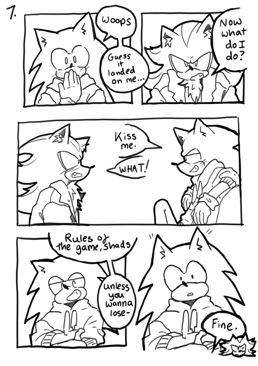 crabcells's tweet photo. Spin the bottle (pt.3) I wonder what’s gonna happen omg #sonadow #sonicthehedgehogㅤㅤㅤ #ShadowTheHedghog https://t.co/9O3Bx2nGND