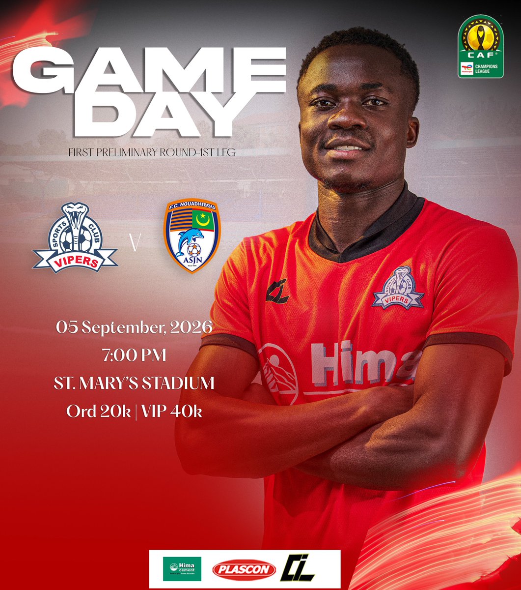 UPL's tweet photo. All roads lead to St. Mary’s Stadium Kitende

League champions @VipersSC play their CAF Champions League match today 🇺🇬

Tickets ➡️ https://t.co/ahm03RRuQp https://t.co/H9MkuhOdCO