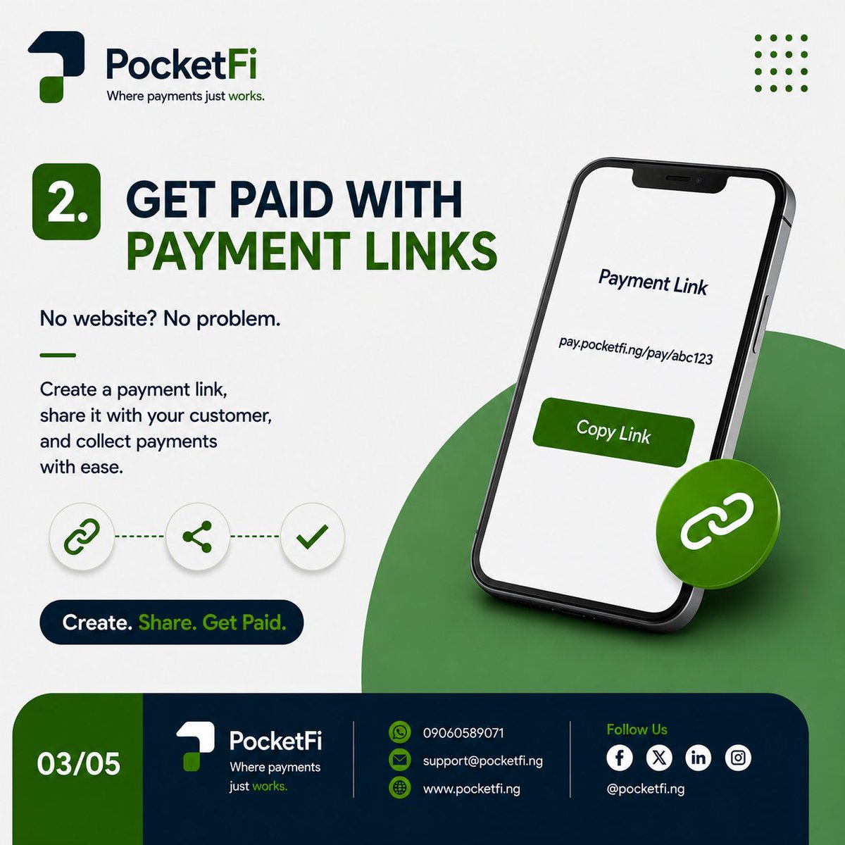 pocketfing's tweet photo. 💳 What exactly does PocketFi do?

PocketFi makes payments simpler, smarter, and more reliable for businesses—helping you accept, manage, and grow. 🚀💚

PocketFi — Where payments just work. 💙💚

#PocketFi #PaymentSolutions #APIs #Fintech #DigitalPayments #BusinessGrowth https://t.co/C4Lf69aJa5