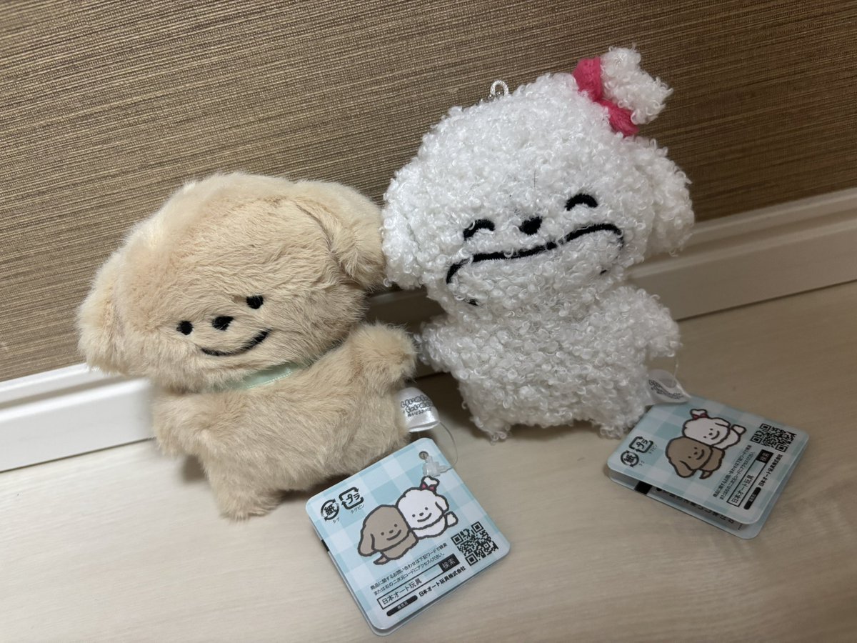 yuttanmi's tweet photo. 彼と、なかやせなさんのちゃいぬくんとしろいぬちゃんの投稿を見てファンになってるので全種類取ってきた〜！！
早くスタジアムに連れて行きたい🥳💘
かわいい、ほんとにかわいい🥺 https://t.co/hufd5tSMP1