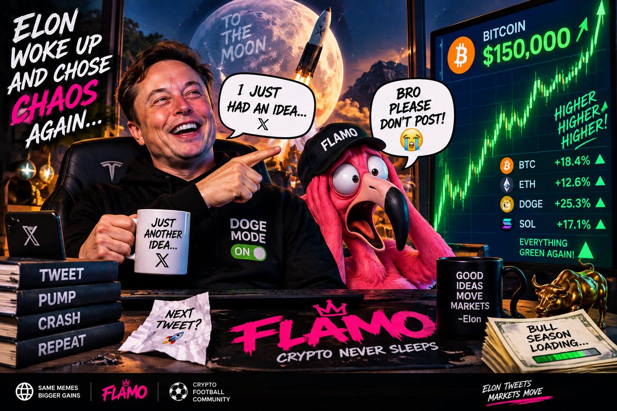 FlamoUniverse's tweet photo. π ELON WOKE UP AND CHOSE CHAOS AGAINβ¦
Crypto market: ππππ
Elon: βI just had an ideaβ¦β π
Every crypto holder: BRO PLEASE DON'T POST. ππ
#Crypto #ElonMusk #FLAMO https://t.co/Sh0Wr8s0lW