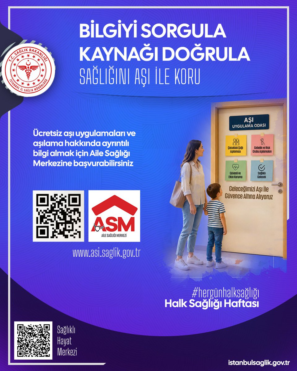 ismgovtr's tweet photo. Sağlığımızı korumanın en güçlü yollarından biri: Aşı 💙

Aşılar hakkında doğru ve güvenilir bilgi almak, ücretsiz aşı uygulamalarından yararlanmak için Aile Sağlığı Merkezlerinize başvurabilirsiniz.

🔎 Ayrıntılı bilgi: https://t.co/9m7zBpQWD9

#HalkSağlığıHaftası https://t.co/2Y5c5mvpeO