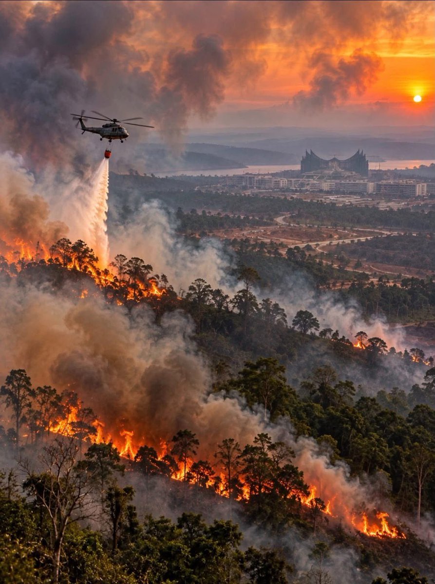 JokowiIjasahAsu's tweet photo. ANALISA SWOT IKN NUSANTARA 
TIDAK MUNGKIN LAGI IBUKOTA NEGARA INDONESIA

". . . IKN tidak ada wilayah tangkapan airnya ."

IKN memiliki topografi berbukit-bukit dan terletak di wilayah yg curah hujannya tinggi namun memiliki struktur tanah lempung yg sulit menyerap air secara instan.

Meskipun infrastruktur IKN mengadopsi konsep SPONGE CITY dgn perkerasan berpori, taman hujan (rain garden), dan kolam retensi pemanen air hujan agar air tak langsung mengalir terbuang ke laut melainkan meresap ke tanah; akan tetapi kunci utamanya tetap di hulu.

Jika IKN ingin aman dari krisis air bersih & banjir bandang, maka wilayah hulu spt HUTAN LINDUNG SUNGAI WAIN & KAWASAN BUKIT SOEHARTO harus dijaga ketat! Dua kawasan vegetasi ini wajib dipertahankan sebagai zona resapan alami (catchment area) utama u/ menyuplai air tanah di wilayah inti IKN.

Bendungan hulu spt SEPAKU SEMOI & INTAKE SUNGAI SEPAKU harus diintegrasikan dgn tata ruang hulu yg bebas dari eksploitasi batubara (EMAS HITAM) maupun perkebunan sawit (EMAS HIJAU) ilegal agar tangkapan airnya konstan dan bebas sedimentasi.

👣 Realitas di lapangan yg mjd tantangan terbesar dan paradoks utama bagi masa depan IKN adalah membangun Kota Hutan (Forest City) yg hijau dan berkelanjutan di atas lanskap ekosistem hutan yg harus dikorbankan dan dimodifikasi melalui deforestasi!👣

Sebagai contoh nyata ketegasan yg terlambat, Satgas PKH (Penertiban Kawasan Hutan) harus menyita kembali 111,71 ha lahan tambang ilegal milik korporasi di Tahura Bukit Soeharto yg berbatasan langsung dgn IKN. Aktivitas ekstraktif ini menghancurkan struktur tanah, menghilangkan vegetasi penahan air, dan memicu sedimentasi masif ke arah aliran Bendungan Sepaku Semoi.

Contoh lain, pembangunan infrastruktur baru spt jalan tol penghubung ke Pulau Balang, secara tak sengaja membuka akses masuk bagi para perambah u/ membuka perkebunan sawit & perkebunan kopi ilegal jauh di dlm Hutan Lindung Sungai Wain.

Pertentangan antara ambisi membangun FOREST CITY dgn fakta ancaman tahunan kebakaran hutan dan lahan (karhutla), pembukaan kebun sawit ilegal, serta tambang batu bara liar merupakan bom waktu hidrologis jika tidak ditangani secara radikal.

Kebakaran hebat di kawasan penyangga —spt Taman Hutan Raya (Tahura) Bukit Soeharto dan perambahan u/ perkebunan sawit di Hutan Lindung Sungai Wain—menunjukkan adanya celah besar dlm tata kelola dan penegakan hukum. Ancaman karhutla bukan sekadar bencana alam, melainkan siklus destruktif tahunan.

                                🌳vs🪾

Intinya, terdapat jurang kontras antara klaim IKN sebagai kota berkelanjutan dan realitas ekologis yg menyertainya, yakni mewujudkan kota masa depan di atas ekosistem yg terganggu akibat pembukaan lahan:

🦇KONSEP HIJAU vs KONSEP ALIH FUNGSI LAHAN

Pemerintah menargetkan 75% kawasan IKN berupa area hijau, namun u/ membangun 25%-30% infrastruktur inti perkotaan, tjd pembukaan lahan dan deforestasi masif pada tutupan hutan yg ada.

🦇KLAIM REFORESTASI vs EKOSISTEM ASLI

Lahan yg tadinya monokultur atau hutan sekunder/produksi diagendakan dipulihkan mjd HUTAN ENDEMIK, namun laporan Forest Digest mengingatkan bahwa penanaman ulang tidak akan mengembalikan kompleksitas ekosistem hutan alam asli Kalimantan yg terlanjur rusak.

🦇TEKANAN EKOLOGIS WILAYAH PENYANGGA

Aktivitas pembangunan fisik tak hanya berdampak di kawasan pusat, melainkan merembes memicu kerusakan daerah penyangga dan pesisir seperti alih fungsi kawasan mangrove di Teluk Balikpapan yg merupakan habitat satwa dilindungi.

Membangun ibu kota baru yg megah tidak ada artinya jika pondasi hidrologisnya hancur oleh keserakahan ekonomi ilegal di wilayah hulu. Keberlanjutan pasokan air bersih IKN adalah ujian sejati komitmen ekologis pemerintah Indonesia.® 

Sumber :
@mediaindonesia 
@eddesign_ 

Catatan lainnya : 
ANALISA SWOT BENCANA ALAM 
ANALISA SWOT BENCANA BUATAN MANUSIA
ANALISA SWOT SOSIAL, PEMERINTAHAN, ADM

@jokowi 
@prabowo 
@Menkeu 
@DPR_RI 
@BappenasRI @KemenPU
@infoBMKG @brin_indonesia