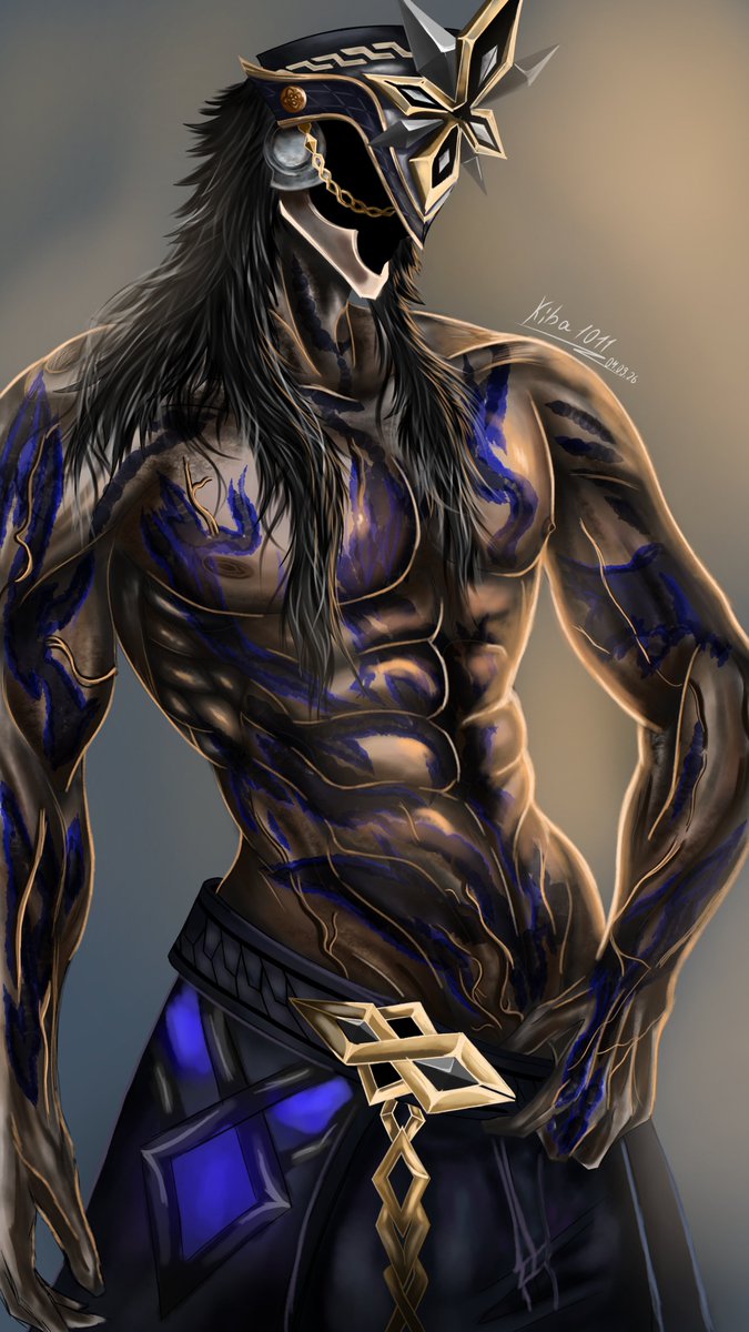 Kiba1011_'s tweet photo. Finished my Capitano fanart. Now I need to think of something for Dottolone. 
#capitano #GenshinImpact #fanart https://t.co/AQvFWDhNLc