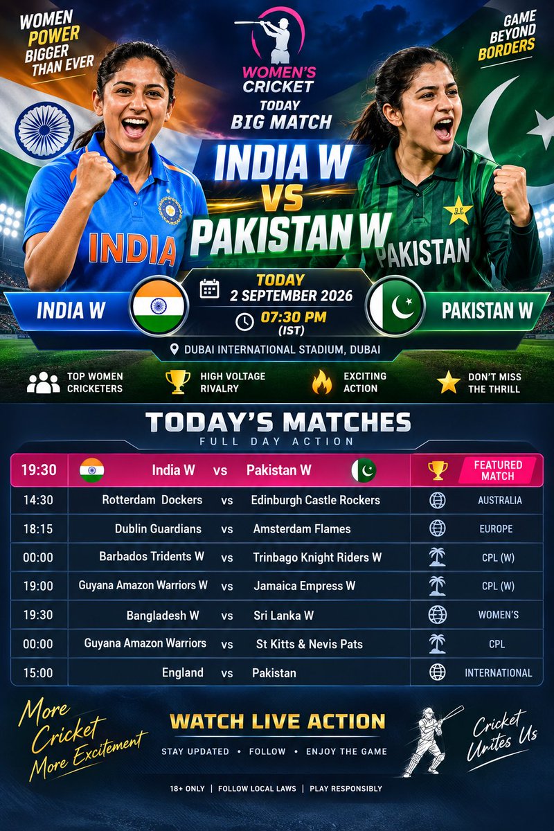 sportpredict360's tweet photo. ๐ Pakistan Women Asia cup
#INDWvsPAKW #PAKWvsINDW #PakistanWomen #IndiaWomen #WomensCricket #PakistanCricket #MatchDay #CPL #CPL2026 #CaribbeanPremierLeague #TrinbagoKnight #BarbadosTridents #EuropeanCricket #EuropeanCricket2026 #BetPro #BetProExchange #BPEXCH #BetProSports https://t.co/kvrtUXsFpH