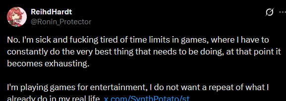 Lamentable_Mutt's tweet photo. why would you even say this when there is like 10 games max with actual time limits that isnt just ''defuse the bomb in 60 seconds'' https://t.co/vKC5Zuhglw
