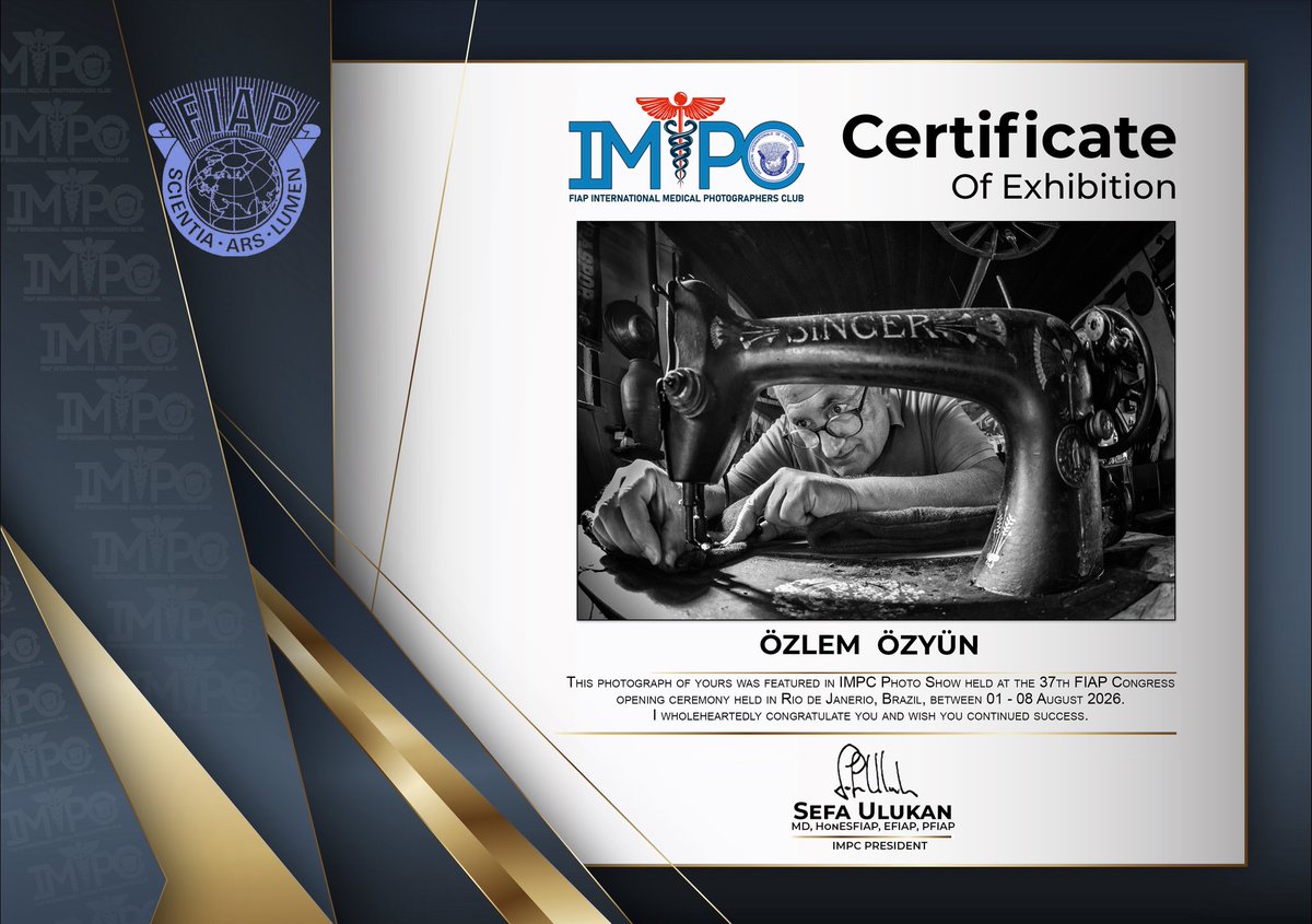 omlez's tweet photo. Fotoğrafımın, FIAP International Medical Photographers Club (IMPC) tarafından seçilerek 37. FIAP Genel Kurulu kapsamında Rio de Janeiro’da sunulması benim için büyük bir gurur. Bu kıymetli fırsat ve emekleri için IMPC Başkanı Sefa Ulukan’a gönülden teşekkür ederim. #FIAP #IMPC https://t.co/WGl67s1x0R