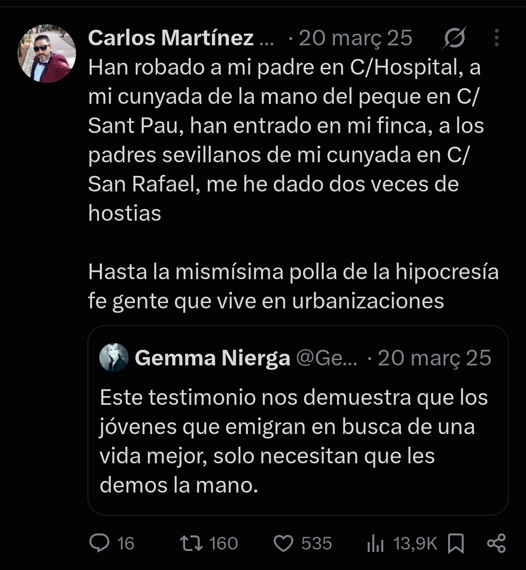 numerosilletres's tweet photo. La seva cunyada fa 3 anys que viu en un robatori constant https://t.co/ezAfrKiEjS