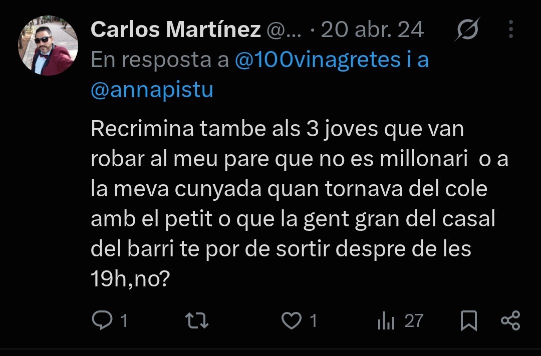 numerosilletres's tweet photo. La seva cunyada fa 3 anys que viu en un robatori constant https://t.co/ezAfrKiEjS