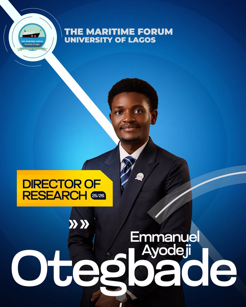 MaritimeForum_'s tweet photo. Monday Waves? Anchor Points? Monthly blogs? NMAC? Quite a portfolio, if you ask us. 👀📚

As our Director of Research, Otegbade Emmanuel Ayodeji has been responsible for keeping the Forum’s research and academic activities going.

#TheLighthouseTeam #MaritimeForum
#ExcoUnveiling https://t.co/KsswTbfO5r