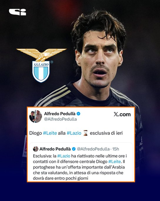 ديوغو ليتي يقترب من لاتسيو! توجد تأكيدات جديدة بشأن مدة عقد المدافع البرتغالي ديوغو ليتي مع لاتسيو، مع طرح خيارين للعقد.. الاتفاق المطروح حاليًا هو عقد لمدة عامين مع خيار التمديد، لكن الاتجاه الأقرب هو أن يتحول إلى عقد لمدة 3 سنوات.. لاتسيو يواصل تحركاته لحسم الصفقة مع المدافع البرتغالي، الذي أصبح قريبًا من ارتداء القميص الأزرق والأبيض.. المصدر: Sportitalia 
