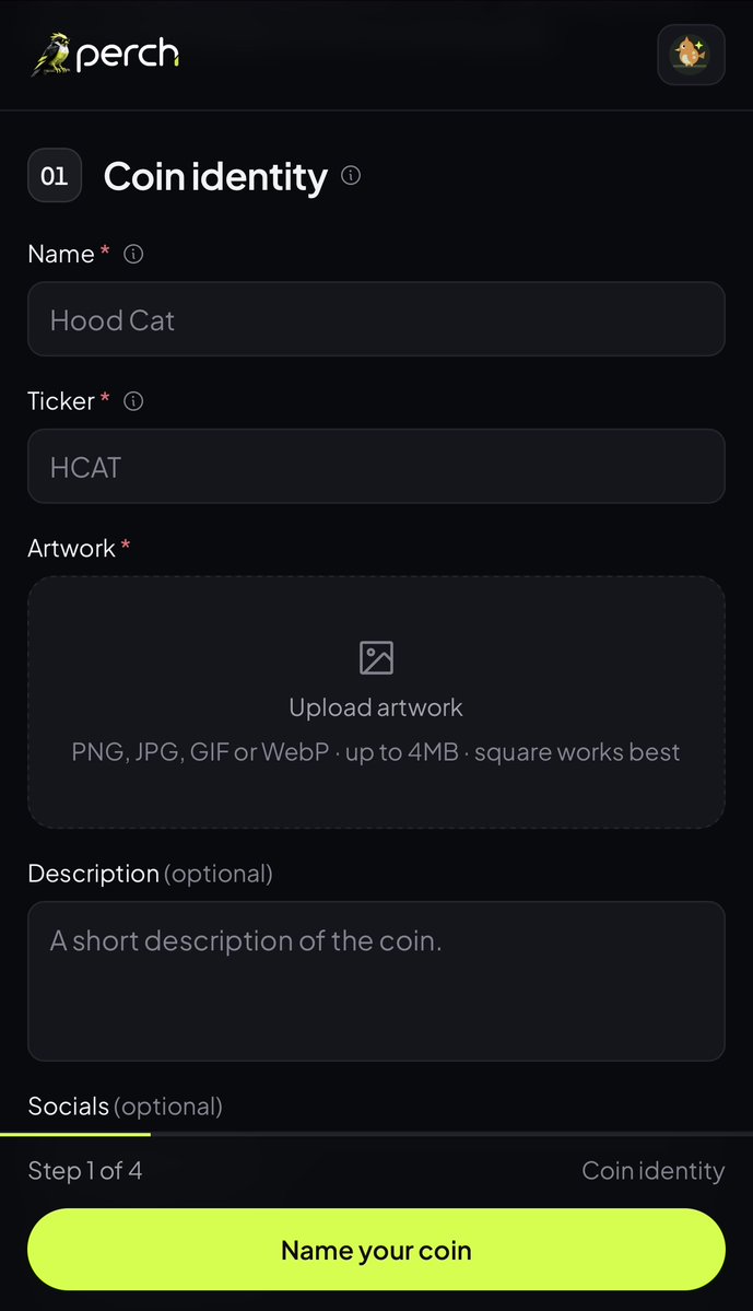 CryptoG87's tweet photo. New mobile UI just dropped on Perch testnet 

It’s starting to feel much more like a proper mobile app now https://t.co/G3bKgvFUAN