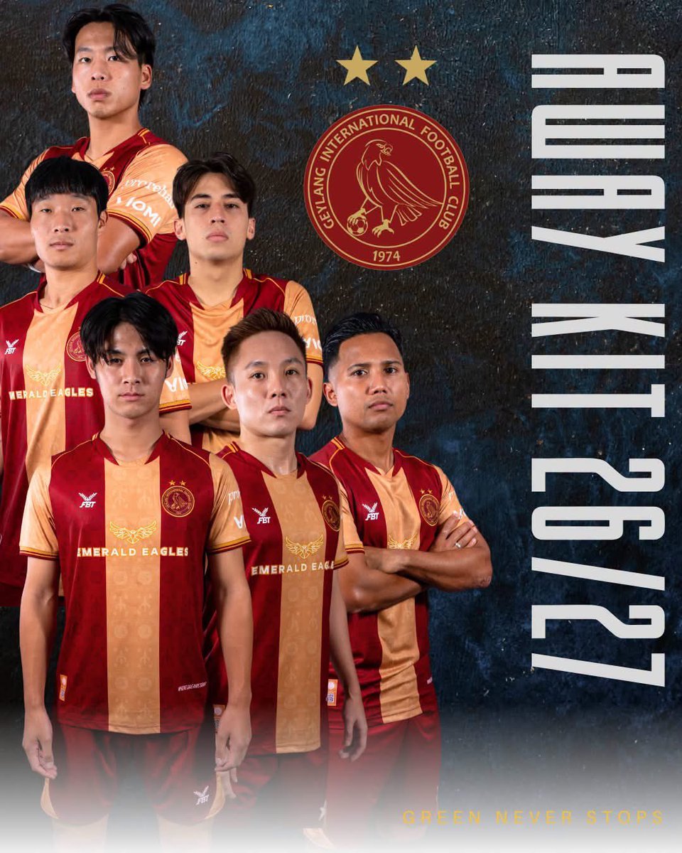 Footy_ShirtNews's tweet photo. ๐ธ๐ฌ Geylang International
2026-27 Away Kit by FBT
#KitNews https://t.co/G3L43UGfUN