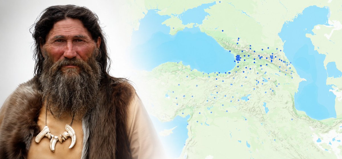 kvali_app's tweet photo. Who were the Caucasus Hunter-Gatherers — and which modern populations have the most CHG ancestry?

Caucasus Hunter-Gatherers (CHG) were one of the major ancestral populations of prehistoric West Eurasia. They are represented by three males from western Georgia: Satsurblia (~11,300 BCE), KK1 from Kotias Klde (~7,700 BCE), and the later-published NEO281, also from Kotias Klde (Jones et al. 2015; Allentoft et al. 2024).

Their Y-DNA lineages were remarkably diverse: Satsurblia belonged to J1-FT34521, KK1 to J2a-Y12379, and NEO281 to basal J2b-Z533. J2a-Y12379 is an important and widespread lineage in the modern Caucasus, and various of its subclades are present among Georgians, Circassians, Ossetians and Nakhs. 

CHG were closely related to prehistoric populations of the Iranian plateau. One recent model estimates them as roughly 72% Western Asia_UP + 18% earlier Caucasus_UP (Dzudzuana cave) + 10% ANE-related ancestry (Allentoft et al. 2024).

This also means CHG were not simply descendants of the earlier people of western Georgia. Before them lived the Dzudzuana/Caucasus_UP population, genetically closer to the ancestry later found among Anatolian hunter-gatherers. Dzudzuana Cave also produced dyed and twisted flax fibres ~30,000 years old - some of the earliest evidence for sophisticated fibre technology (Kvavadze et al. 2009).

CHG-related populations later expanded northward and mixed extensively with Eastern European hunter-gatherers. Recent work identifies a Caucasus–Lower Volga (CLV) cline, whose populations contributed heavily to the ancestry that eventually produced Western Steppe Herders and Proto-Indo-Europeans (Lazaridis et al. 2025).

And where is CHG ancestry highest today?

Exactly where you might expect: the Caucasus itself.

Western Georgian groups such as Megrelians, Imeretians and Svans, together with Abkhazians and other Caucasus populations, show some of the strongest CHG affinity in modern populations (Gavashelishvili et al. 2021). Exact percentages vary by model, but in distal models some Caucasian groups can approach or exceed ~60% CHG-related ancestry.

More than 13,000 years after the Satsurblia man lived, the strongest genetic legacy of CHG is still found only a short distance from the caves where their remains were discovered.