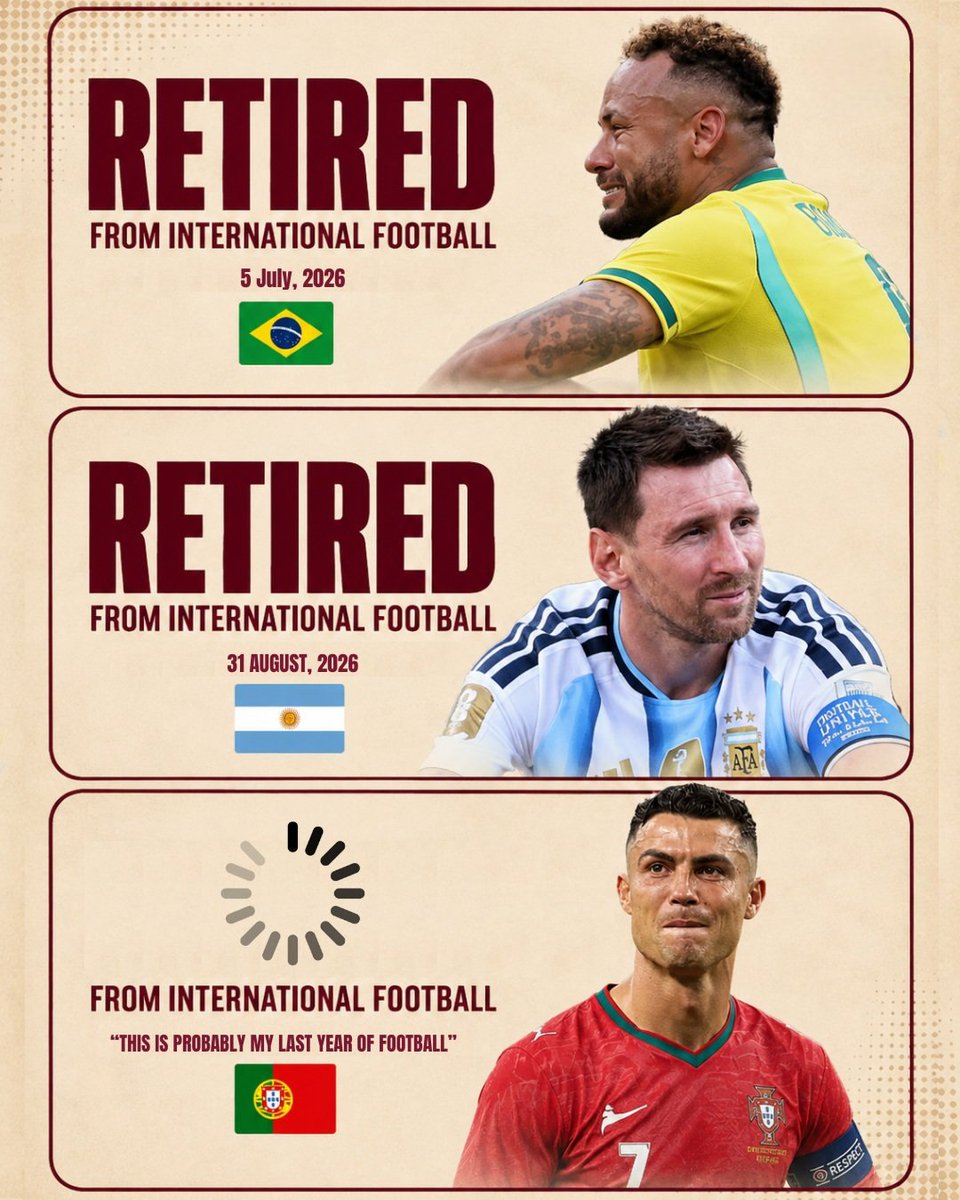 OnlyFutballhub's tweet photo. .@grok , tell us the exact date Cristiano Ronaldo will retire… 👀🐐⏳ https://t.co/BaTWuYCvPU