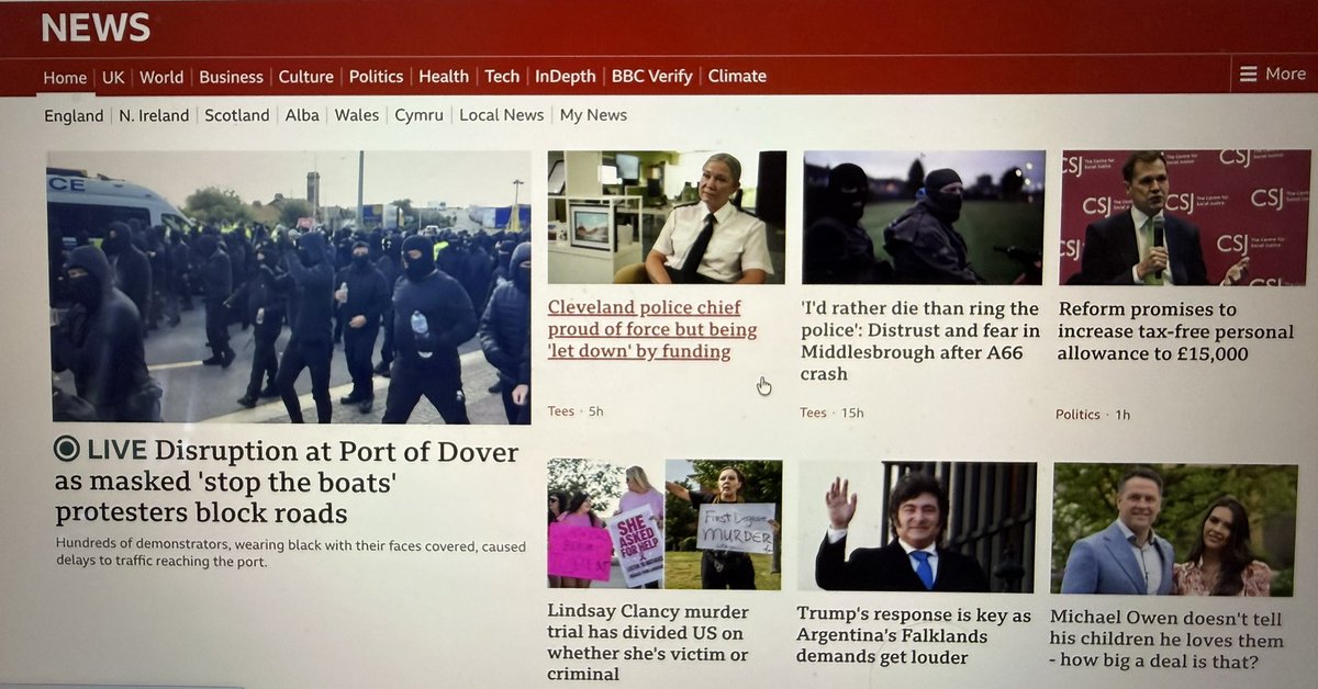 bmay's tweet photo. As every serious news outlet in the country deepens its coverage of the Reform donations investigation, here’s the BBC News homepage, whose only Reform story is about a tax policy. 

Truly. Pathetic. https://t.co/RfdK0qWNxU