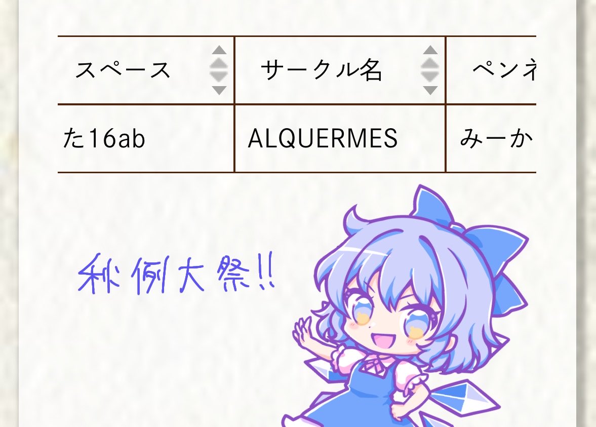 alquermes's tweet photo. 秋例大祭配置出たよ〜🍁

サークルALQUERMES
スペース　た16ab

永夜抄ぬい用意してお待ちしてます🌙 https://t.co/CAPTHsKokE