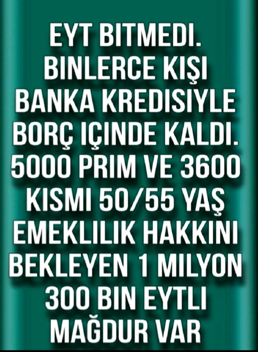 dncsny25's tweet photo. 🇹🇷 99 ÖNCESİ #EYT👇

#5000KısmiYandıBakanBaktı

Bir umutla beklediler
Bir sözle kandırıldılar
Bir kararla yok sayıldılar.

Bugün;
Hayatları belirsizlikte
Gelecekleri beklemede
Hakları hâlâ masada!

5000 Kısmi yandı, Bakan baktı.

#EmekliBattıHükümetBaktı

@RTErdogan @isikhanvedat https://t.co/5dqB1l4xuG