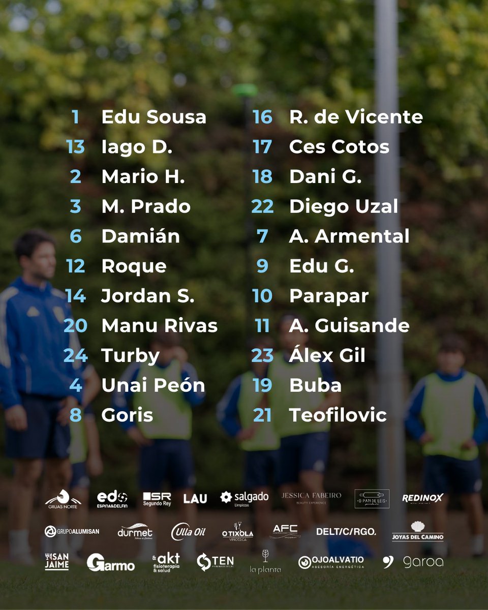 SD_Compostela's tweet photo. ✅📋 CONVOCATORIA

👨‍🏫 Carlos de Lerma
🆚️ @MarinoLuanco 

👉 Citados todos os xogadores dispoñibles para o encontro de mañá, primeira xornada de Liga, ás 12:00 horas na nosa casa

#ComposMarino https://t.co/wFruQkpJFD