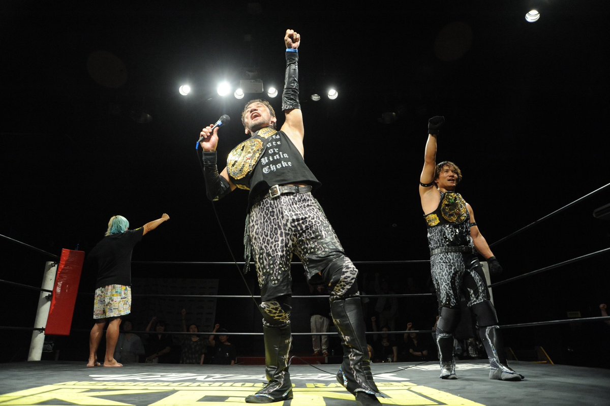 ganpro0417's tweet photo. 「スパイ・ゲーム2026」東京・新木場1stRING大会全試合結果 #GanPro

元島 仙多郎デビュー1周年記念試合
シングルマッチ20分 1本勝負
✕元島仙多郎(10分52秒:エルボーパッド→体固め)〇渡瀬瑞基

第2試合
シングルマッチ 20分1本勝負
✕川上翔大 (9分50秒:ニールキック→片エビ固め)〇石井慧介

第3試合
6人タッグマッチ 30分1本勝負
入江茂弘&和田拓也&✕YuuRI(12分10秒:Uクラッシュ→片エビ固め)

セミファイナル
大家健デビュー25周年記念試合 第3弾
〇今成夢人(14分3秒:ラリアート)✕大家健

メインイベント
スピリット・オブ・ガンパレ世界タッグ選手権試合 60分1本勝負
<挑戦者>✕春日萌花&ライディーン鋼(18分3秒:ギブアップ(ニンジャチョーク))〇勝村周一朗&進祐哉