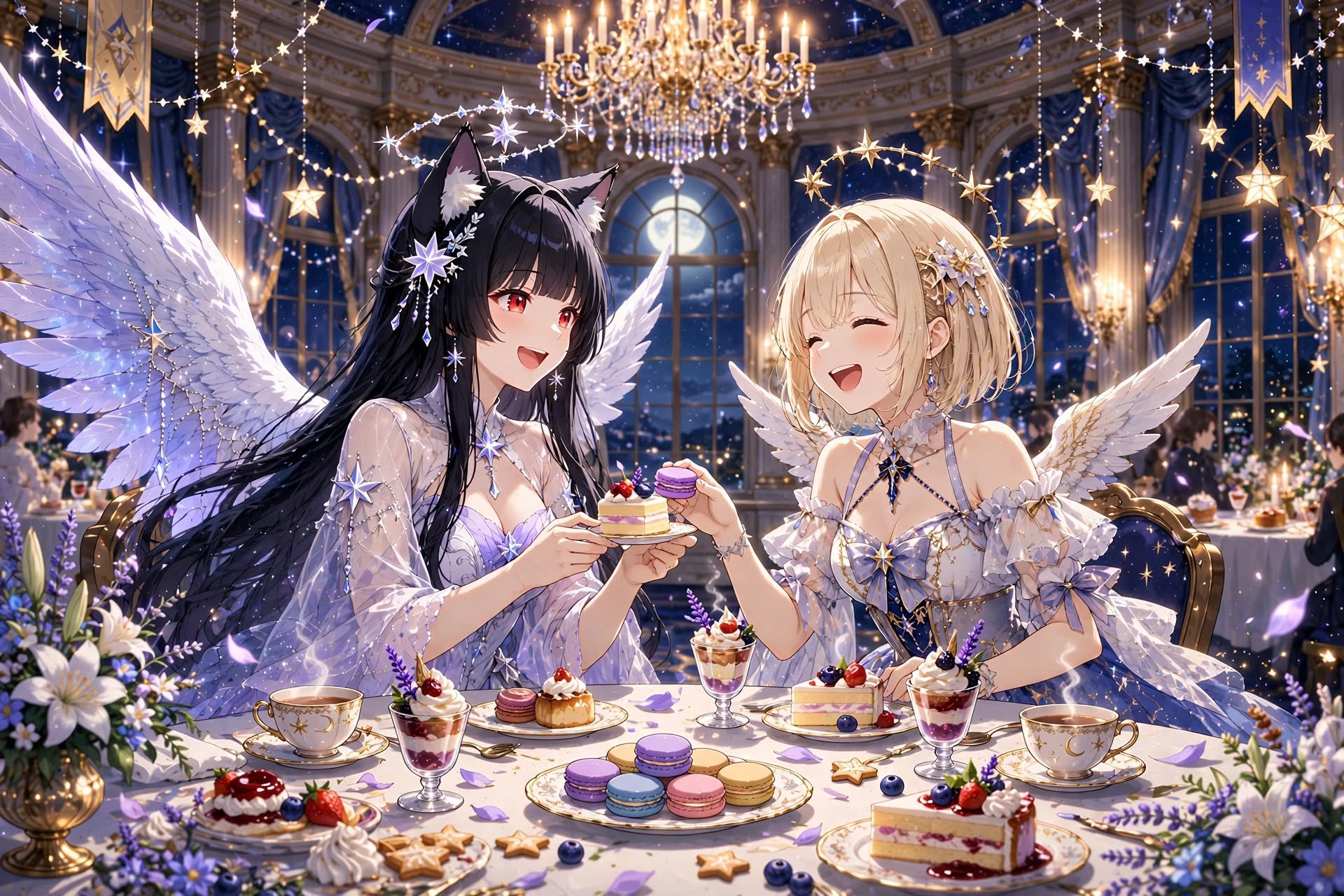 【一作限り】白鯨と天使の天空航路 B156 猫アート 黒見 真白(AIイラスト初心者🔰) on X: 