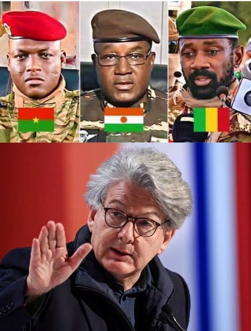 beyondB_DAG's tweet photo. "It was Emmanuel Macron's stupidity that opened the eyes of Africans. One thing is certain, if France 🇫🇷 loses its colonies, our children and grandchildren will go to Africa in search of their livelihoods. Immigration will change direction. Macron needs to go or France will sūffer. Europe need to unite to fighț this new African vision from Mali, Niger, Burkina Faso , or  other countries will follow suit. If one of the puschists' goes down, the others will abandon the vision. Africa has no history therefore, Africa cannot run the world.” ~ 

Former French Economy Minister Thierry Breton 🇫🇷

It’s high time the AES strengthen their security and protect our own.