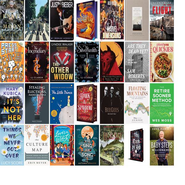hendersonlibs's tweet photo. This week the Henderson Libraries have 332 new books, two new movies, and seventeen new music CDs.  New items include Big Little Truths, The Knave and the Moon, Abbey Road, Heart of Glass, My Worlds Acoustic, The Neverfear, and Marvel Dimensions. https://t.co/pVBRHI6ZW2 https://t.co/RFLhUNx2oZ