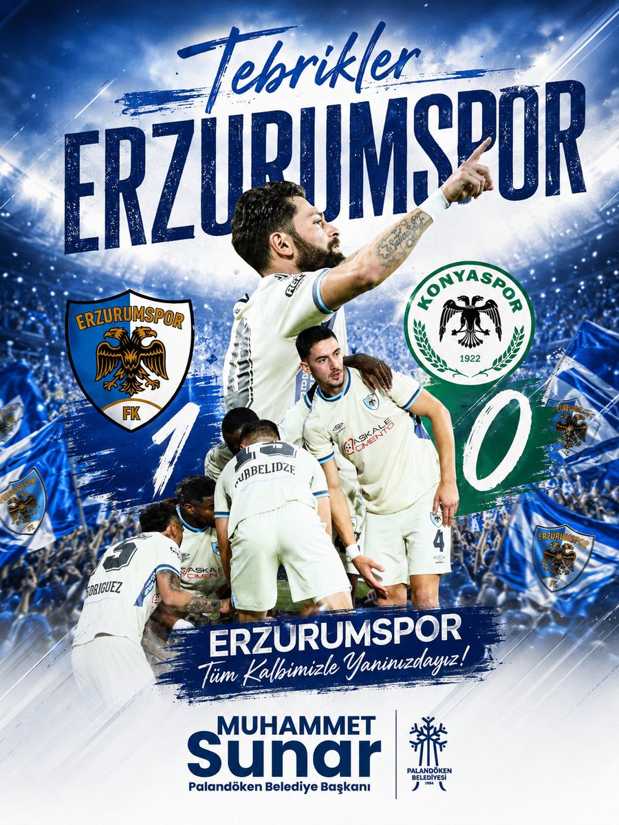 AvMuhammetSunar's tweet photo. Çift başlı kartalların mücadelesinde kazanan Erzurumspor!
Tebrikler bizim takım! 💙🤍
@erzurumspor https://t.co/969h9uVspy