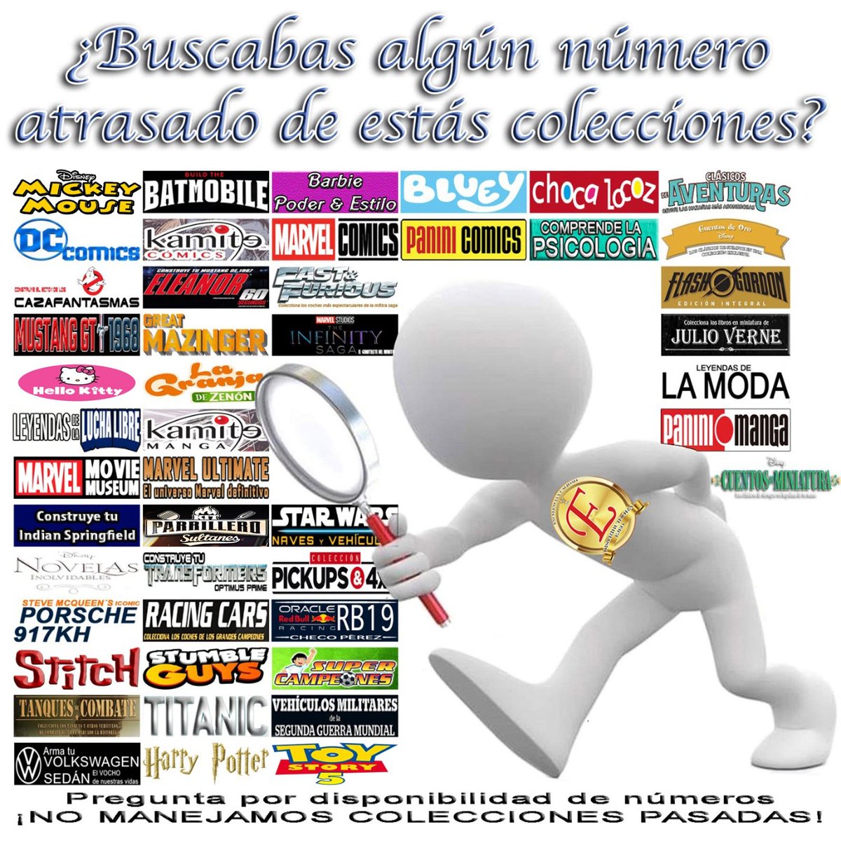 distribuidoejeo's tweet photo. ¡ATENCIÓN!:
Contamos con la venta de fascículos anteriores
NO MANEJAMOS COLECCIONES PASADAS
NO HAY SNOOPY, VOCHO COLLECTIONS, GRANDES AUTORES, AVIONES
#DistribuidoraEjeo #PlanetadeAgostini #Salvat #RBA #Luppa #Gredos #Panini #Kamite https://t.co/ZN5MHHxtnE