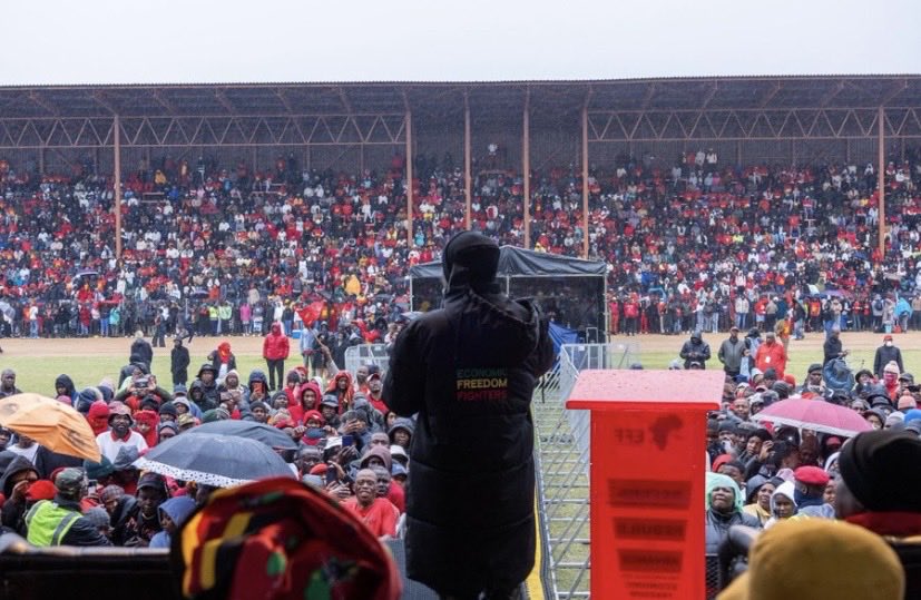 zizipho50's tweet photo. President Cic Julius Malema, in one day addressing two Provinces. Mpumalanga and North West Manifesto Launch 🔥🔥✊..#VoteEFF2026LGE  #VictoryorDeath https://t.co/RAExU93Lgj