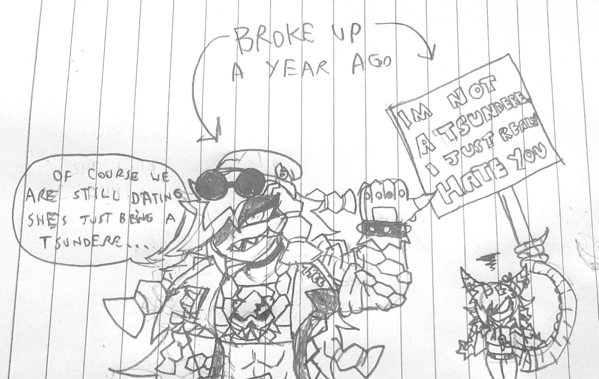 AlvesRango17205's tweet photo. Me being a delusional bastard
Its been a while so proportions are a little fucky and im off my meds
Also sorry for fucked up hand writting...
#redking #gomora https://t.co/XVvQrz05nw
