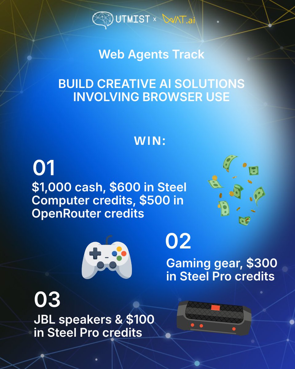 abtin011's tweet photo. 📢 https://t.co/VoKS7JewcA will be sponsoring the Browser Agents Track in our Waterloo x UofT Battle of the Schools hackathon

There will even be a bonus prizes!! https://t.co/731UFIl7eI