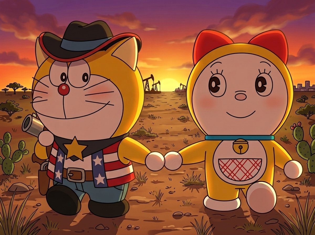 TataDoraemonSUB's tweet photo. DORAMI Y DORA THE KID EN TEXAS🇺🇲🤠

Tomados de la mano aunque creo que se verían mejor andando sobre caballo. Despues del #nobitashizuka este es mi 2do ship 
#doraemon #dorami #thedorathekid #ドラえもん #ドラミ #ドラ・ザ・キッド https://t.co/mFaLgf3sZF