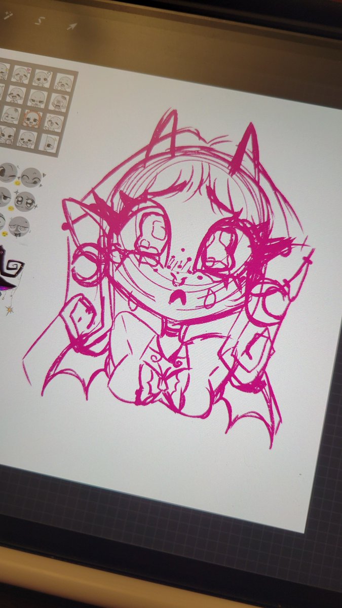 wickedlyashtra's tweet photo. Wanted to post some progress pics of some stuff I'm working on (*ˊᗜˋ*)

Trying to finish emotes and reference sheet before I start classes! 

Stream tonight btw ( •̀ ω •́ )

#pngtuber #vtuber #twitch #emotes #streamer #newstreamer https://t.co/BBp6lJlRac