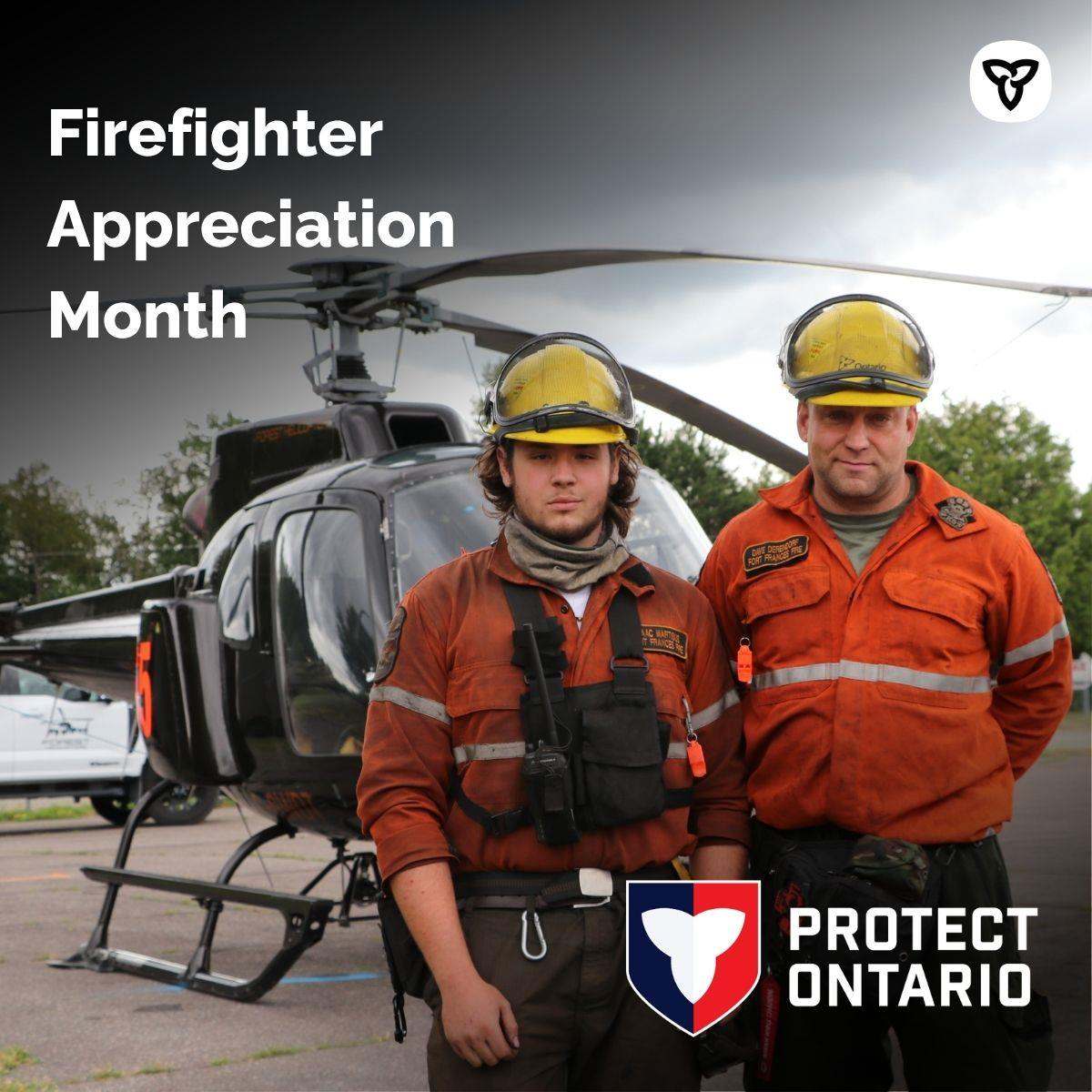 ONforestfires's tweet photo. Thank you for joining us this month and showing appreciation for our Ontario FireRangers for Firefighter Appreciation Month! https://t.co/EUKgO7k2Oz