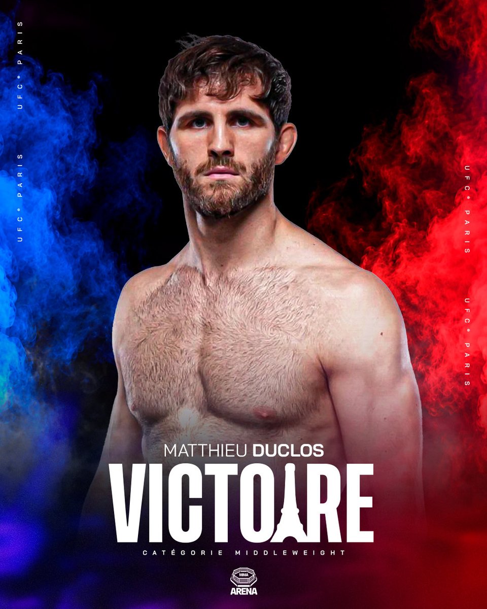 MMArena_'s tweet photo. 🚨🚨 MATTHIEU DUCLOS S’IMPOSE PAR KO WOOOOOW 😳

2/2 POUR LES FRANÇAIS 🇫🇷

#UFCParis https://t.co/Rl9lPpsrKG