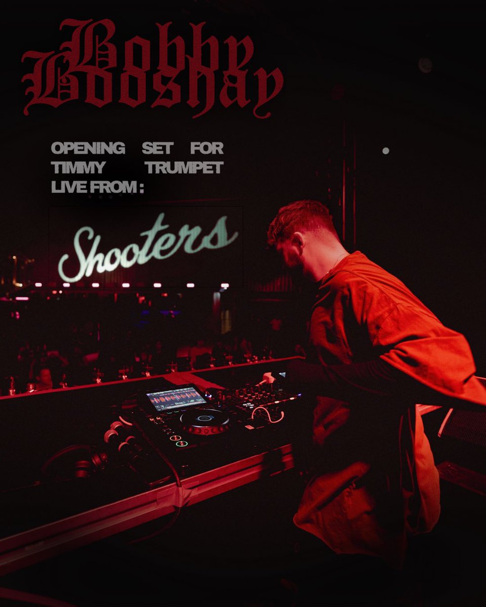 BobbyBooshay216's tweet photo. Dropped a new mix of my opening set for @TimmyTrumpet at @ShootersCle 

Timmy Trumpet Opening Set (Live from Shooters 8/28/26) by Bobby Booshay on #SoundCloud 
https://t.co/QajHSKG02F https://t.co/6sYsZTllQt