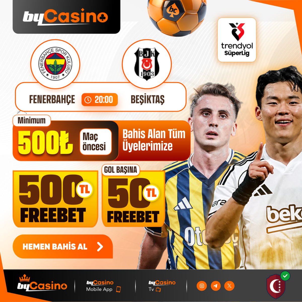 bysportsdaily's tweet photo. SÜPER LİG BEKLENEN DERBİ!
🟡🔵 #Fenerbahçe - #Beşiktaş ⚪️⚫️

⚽️ Maç Öncesi Değerlendirilecek Bir Fırsatla Geldik;
Maçın Başlamasına Dakikalar Kaldı! https://t.co/drr6Lvi0jJ