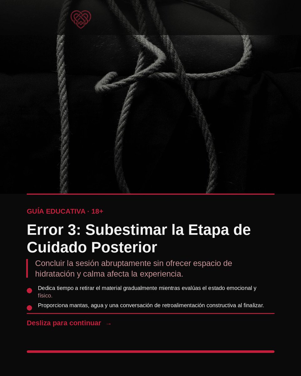 BDSMcomunidad's tweet photo. Cuerdas en nuestra comunidad: preparación, cuidado y prevención de errores frecuentes. Recursos educativos 18+ en https://t.co/DTWAPA8Fby https://t.co/NAfuu4201J