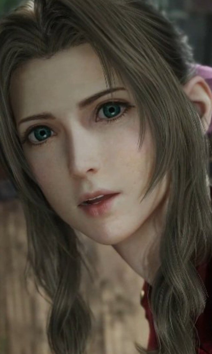 MoonrabbitC3's tweet photo. "Aerith doesn't look happy."
"Zack looks disappointed."

Y'all need glasses. 

She's literally wearing PINK, the bow HE bought her, &amp; a forget me not necklace.

He literally ESCAPED ShinRa &amp; died trying to get back to HER.

They're in love, always were. Don't embarrass yourself. https://t.co/Xrvh9nZLYN