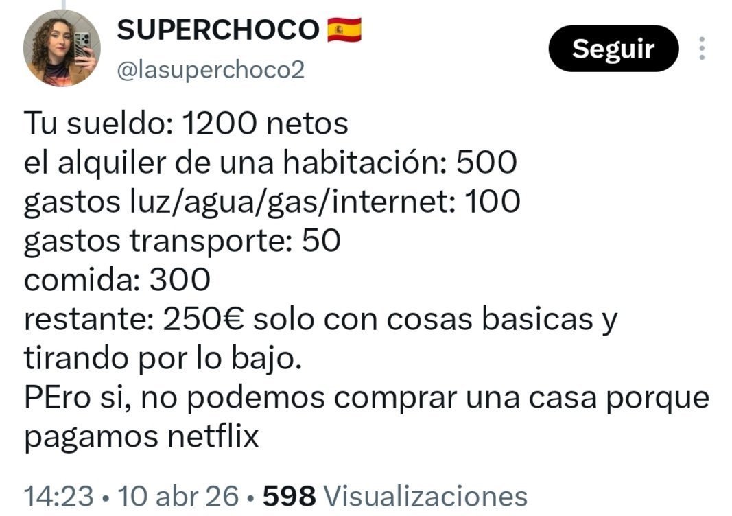 JJcomuniame's tweet photo. @lasuperchoco2 Ves como quitándote pequeños detalles, se puede ahorrar para comprar una casa? https://t.co/4FwfMwj5Ct